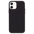 Matná Proti Otiskům Prstů iPhone 12 Mini Pouzdro TPU - Černé