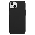 Matná Proti Otiskům Prstů iPhone 14 Plus Pouzdro TPU - Černé