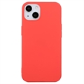 iPhone 15 Plus Matné Pouzdro TPU Proti Otiskům Prstů - Červené