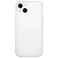 iPhone 15 Plus Matné Pouzdro TPU Proti Otiskům Prstů - Bílý
