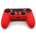 Protiskluzový silikonový kryt Grip Protector Case pro ovladač PS4 - červený