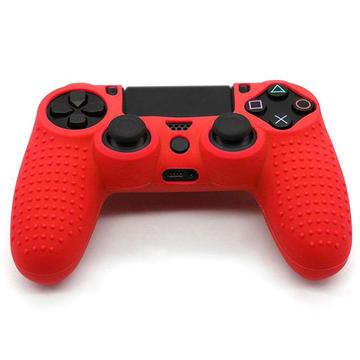 Protiskluzový silikonový kryt Grip Protector Case pro ovladač PS4 - červený