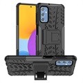 Samsung Galaxy M52 5G Anti -Slip Hybrid Case s Kick Stand - černá
