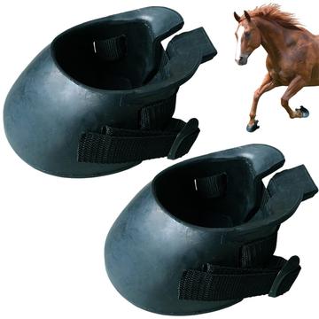 Anti-Slip Rubber Hoof Boots for Horses - Size XL - 2 Pcs.