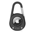 Apple AirTag 1/2 Tech-Protect Slidelock Carabiner Keychain - Black