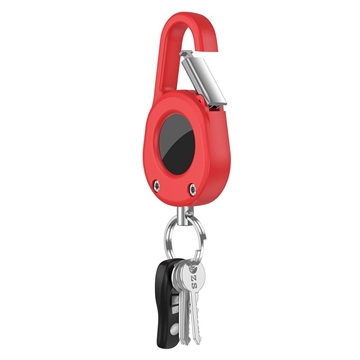 Apple AirTag 1/2 Clip-And-Go Case with Carabiner - Red