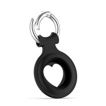 Apple AirTag 1/2 Heart Design Silicone Case - Black