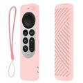 Apple TV 4K Siri Remote (3rd Gen.) Protective Silicone Case with Lanyard - Pink
