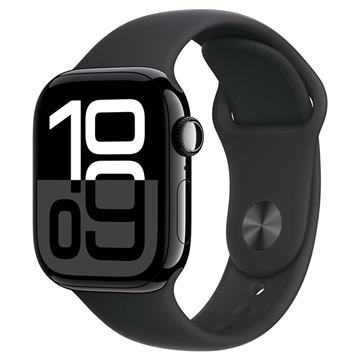 Apple Watch 10 GPS MWWE3QN/A - Aluminum, Black Sport Band, S/M, 42mm - Jet Black