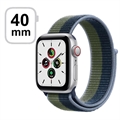 Apple Watch SE LTE MKQW3FD/A - 40 mm, Abyss Blue/Moss Green Sport Loop - stříbro