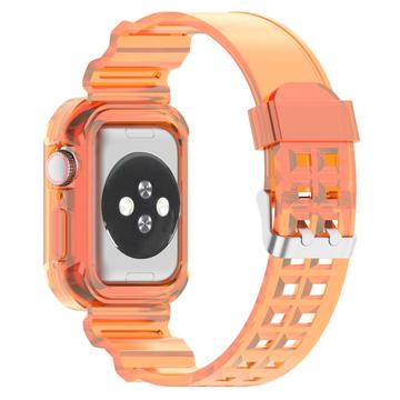 Apple Watch Series 11/10 Replacement Silicone Strap with Integrated Frame - 46mm - Transparent Black