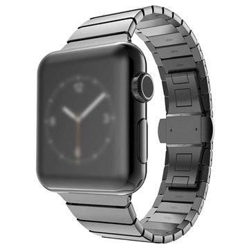 Apple Watch Series 11/10/9/8/SE 3/SE (2022)/7/SE/6/5/4/3/2/1 nerezový popruh - 42mm/41mm/40mm/38mm - černá