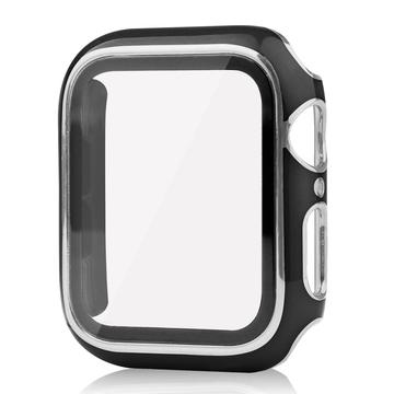 Apple Watch Series SE (2022)/SE/6/5/4 Case with Tempered Glass Screen Protector - 44mm - Black