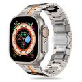 Apple Watch Series Ultra 3/2/Ultra/11/10/9/8/SE 3/(2022)/7/SE/6/5/4/3/2/1 Tech-Protect Stainless Steel Line Strap - 49mm/46mm/45mm/44mm/42mm - Titanium / Orange