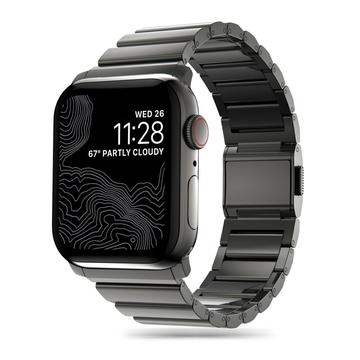 Apple Watch Series Ultra 3/2/Ultra/11/10/9/8/SE 3/(2022)/7/SE/6/5/4/3/2/1 Tech-Protect SteelBand Stainless Steel Strap - 49mm/46mm/45mm/44mm/42mm - Black