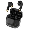 Apro 11 Bezdrátová sluchátka Bluetooth se stereofonním zvukem a nízkým zpožděním Sportovní sluchátka s nabíjecím pouzdrem s 300mAh baterií - černá