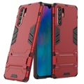 Série brnění Huawei P30 Pro Hybrid Case se stojanem - červená