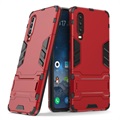 Série brnění Huawei P30 Hybrid Case se stojanem - červená