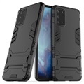 Série brnění Samsung Galaxy S20+ Hybrid Case se stojanem - černá