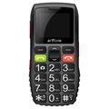 Artfone C1 Senior telefon se SOS - Dual SIM - černá / šedá