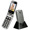Artfone G3 Senior Flip Phone - 3G, Dual SIM, SOS - šedá