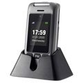 Artfone G6 Senior Flip Telefon - 4G, Dual Display, SOS - šedá
