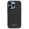 iPhone 13/13 Pro Audi Metal Logo Silikonové Pouzdro - Černé