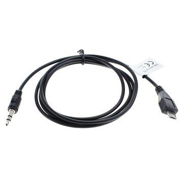 Zvukový adaptér OTB microusb / 3,5 mm - 1M - černá