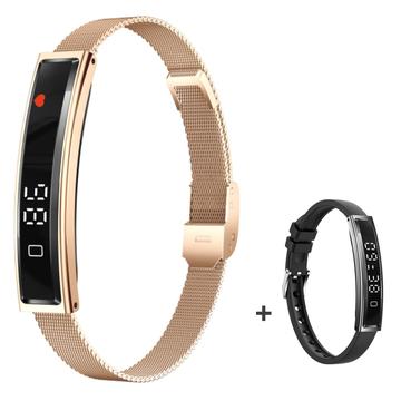 B3 Smart Bracelet / Fitness Tracker w. Two Straps - Gold