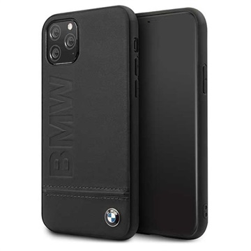 Sbírka loga BMW iPhone 11 Pro Max Leather Case - černá