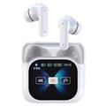 BY16 Smart Voice Translation Wireless Earphones - 150+ Languages Translator - White