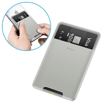 Pocket karty Baseus Universal Stick -On Holder - světle šedá