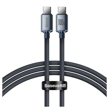 Baseus Crystal Shine USB -C / USB -C kabel Cajy000701 - 2M - černá
