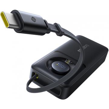 Baseus Free2Pull 10000mAh Power Bank with USB-C Cable - 30W - Black