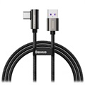 Série legendy Baseus Nylon pletený kabel USB -C 66W - 1M - Černá