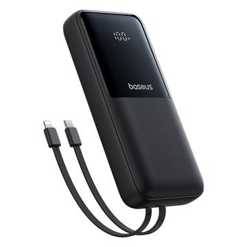 Baseus Lipow 22.5W Power Bank 20000mAh with Built-in Lightning and USB-C Cables and LED Display