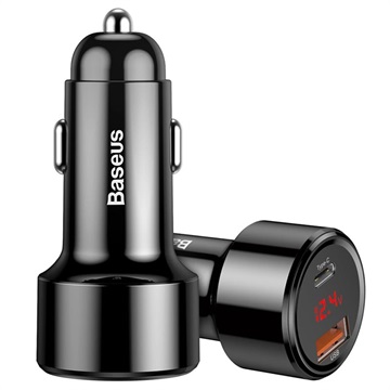 Baseus Magic USB a USB -C QC & PD Car Charger - 45W - Černá