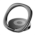 Magnetický prsten základny pro chytré telefony - černá - černá
