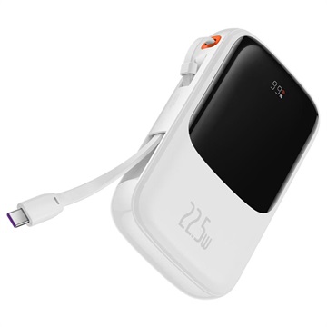 Baseus QPOW Pro Power Bank s kabelem USB -C - 10000 mAh - bílá