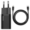Baseus Super Si Quick Charger s kabelem USB -C / Lightning - 20W - Černá