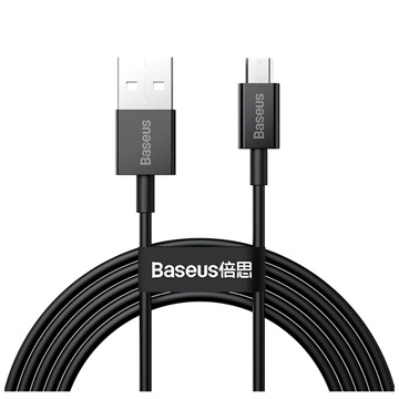 Baseus Superior MicroUSB Rychlý nabíjecí datový kabel - 1M - černá