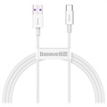 Baseus Superior Series USB -C Data a nabíjecí kabel - 66W, 1M - bílá