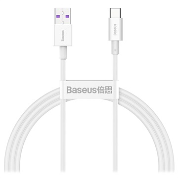 Baseus Superior Series USB -C Data a nabíjecí kabel - 66W, 1M - bílá