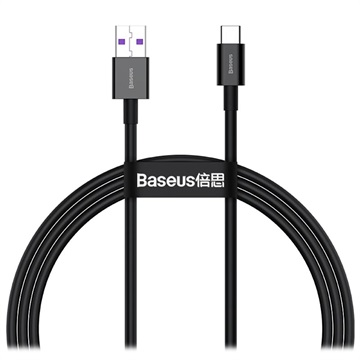 Baseus Superior Series USB -C Data a nabíjecí kabel - 66W, 2M - Černá