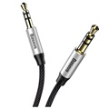 Baseus Yiven 3,5 mm aux zvukový kabel CAM30 -BS1 - 1M - Černá / stříbrná