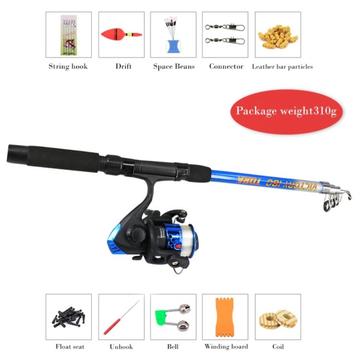Beginner Fishing Set with Telescopic Rod and Reel
