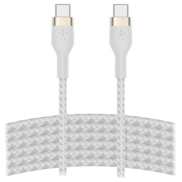Belkin Boostcharge Pro Flex USB -C / USB -C kabel 60W - 3M - bílý