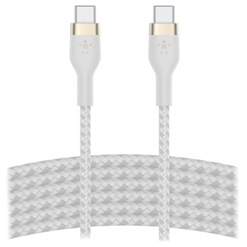 Belkin Boostcharge Pro Flex USB -C / USB -C kabel 60W - 3M - bílý