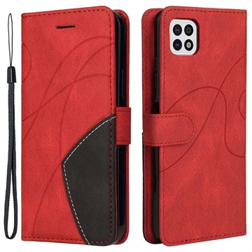 Oboubarevná série Samsung Galaxy A22 5G, Galaxy F42 5G Case - červená