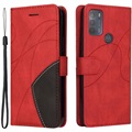 Oboubarevná řada Motorola Moto G50 Peněženka - červená